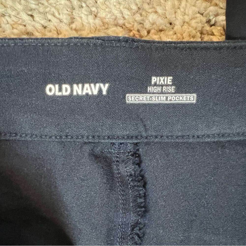 Old Navy Pixie High Rise Pants in Navy Blue - Picture 6 of 7